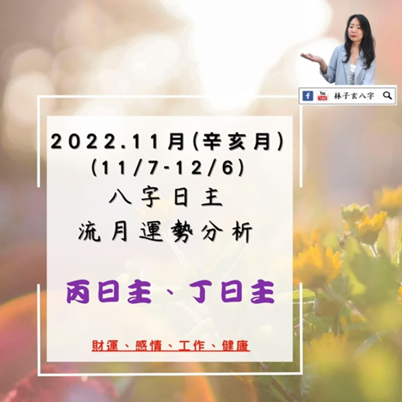 cover of episode 2022.11月八字運勢分析，丙日主、丁日主 (11/7-12/6) | 林子玄
